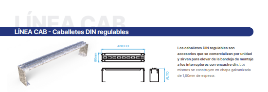 CAB — Caballetes DIN regulables
