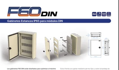 F60 DIN — Gabinetes estancos IP65 para módulos DIN
