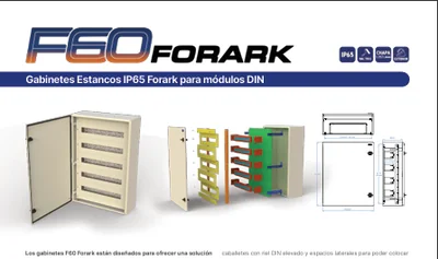 F60 Forark — Gabinetes estancos IP65 Forark para módulos DIN